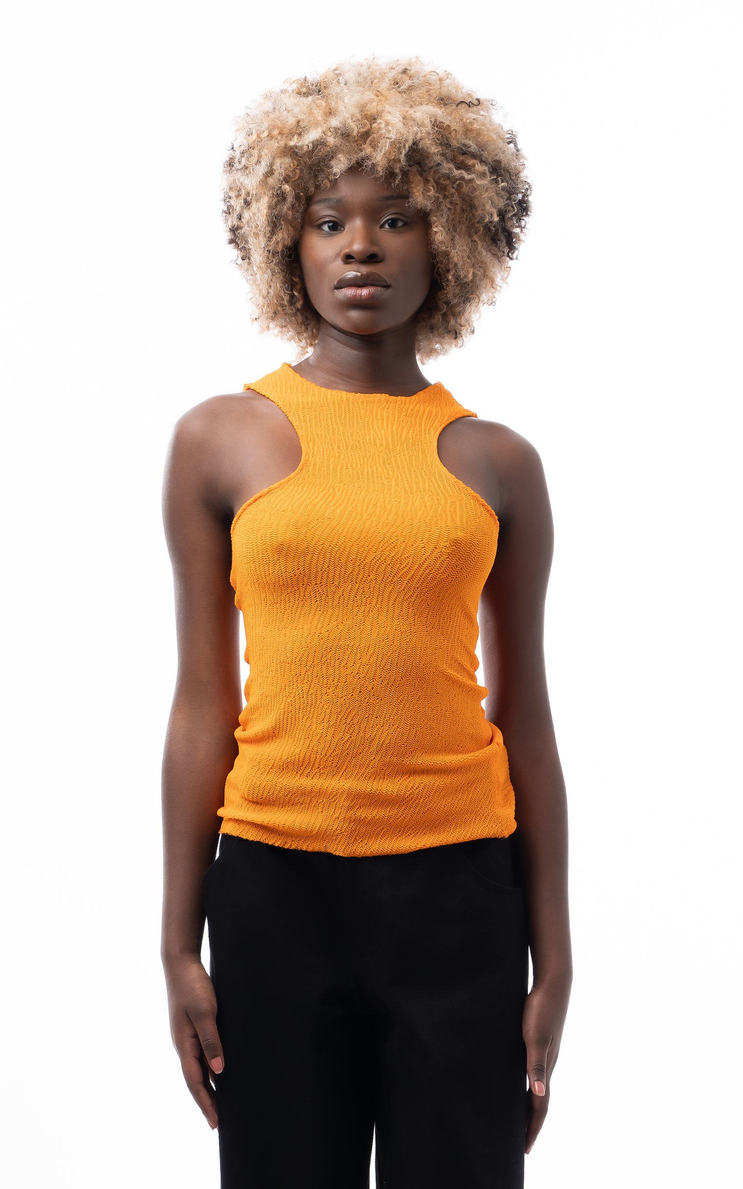 ORANGE TANK TOP SMOCK